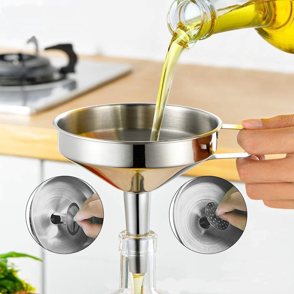 1 szt. Stalowy lejek do oleju  – Kitchen Appliances For Cooking recenzja i cena